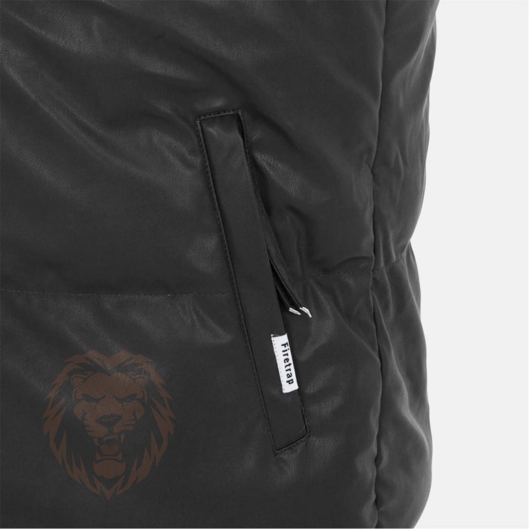 Жилет чоловічий Firetrap PU Gilet штучна шкіра 603727-03